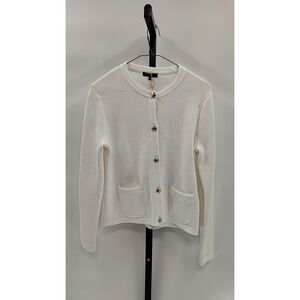 Quince Cream Knit Button Cardigan